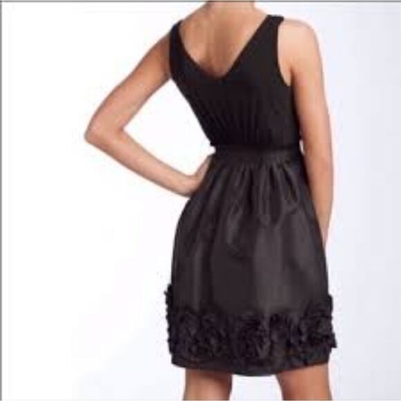 Max & Cleo Black Rosette Cocktail‎ Party Dress Size 4 - Picture 2 of 8